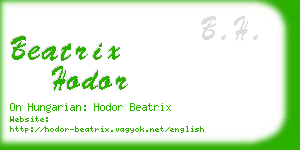 beatrix hodor business card